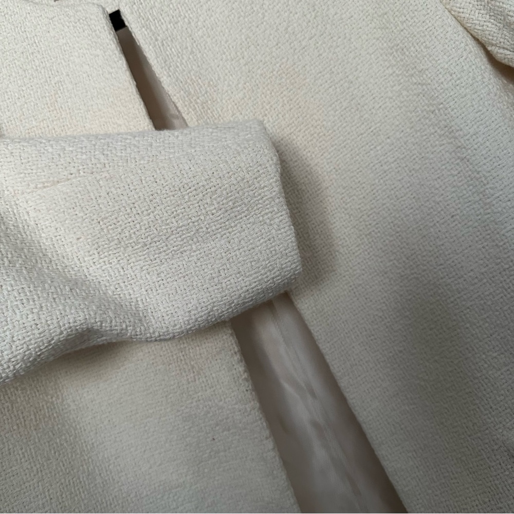 Zara Cream Jacket Size Medium - Picture 3 of 7
